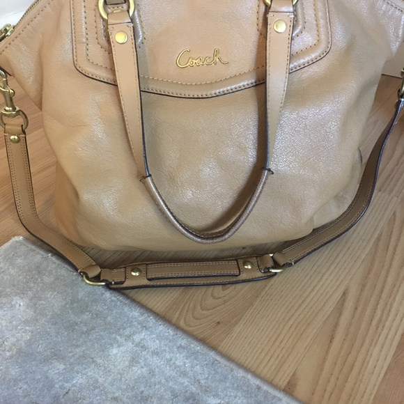 Coach Ashley Leather Satchel Camel - Picture 3 of 8